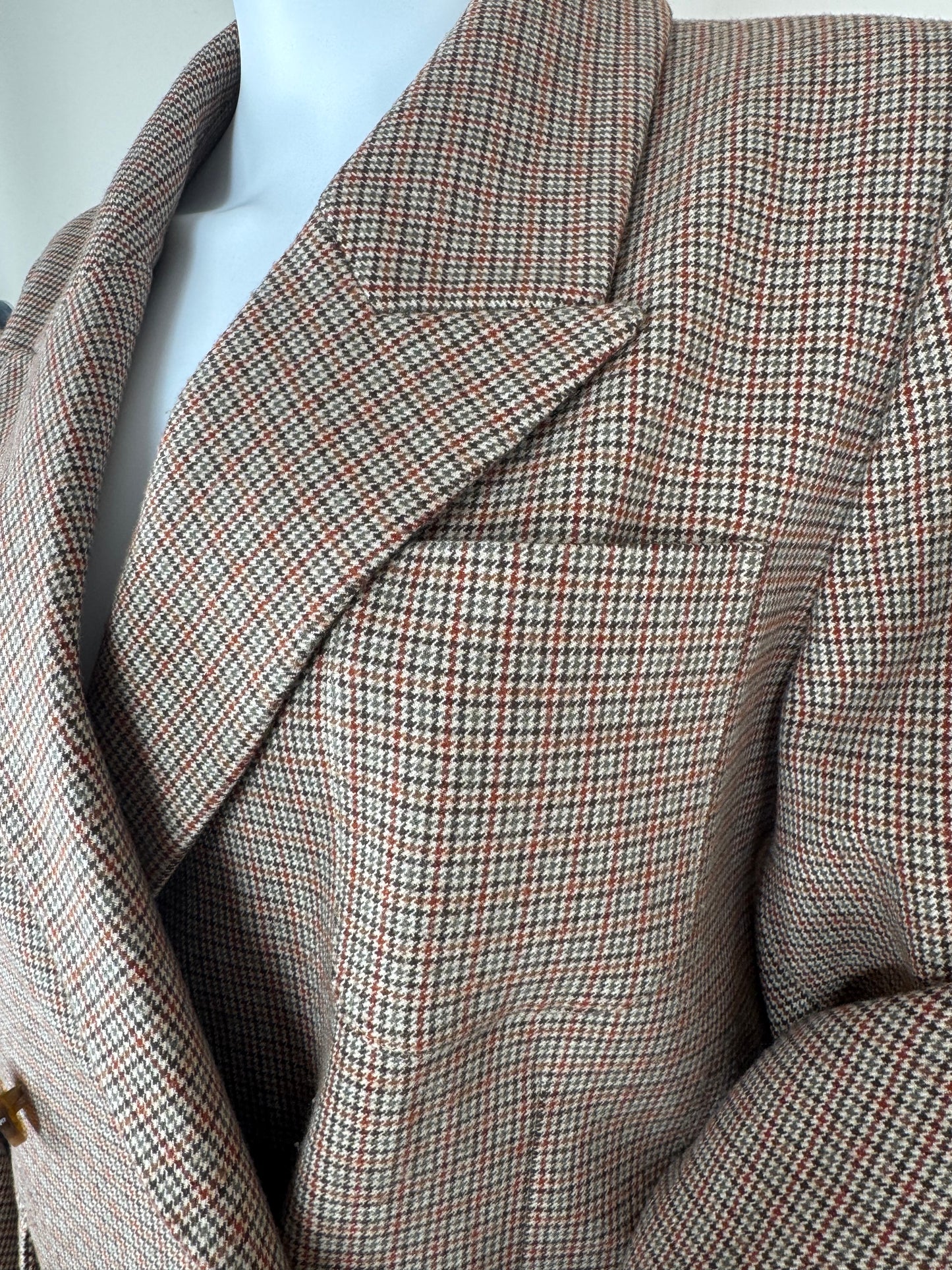 Women’s Checked Tailored Trouser Suit – Blazer & Trousers Set (UK Size 10)