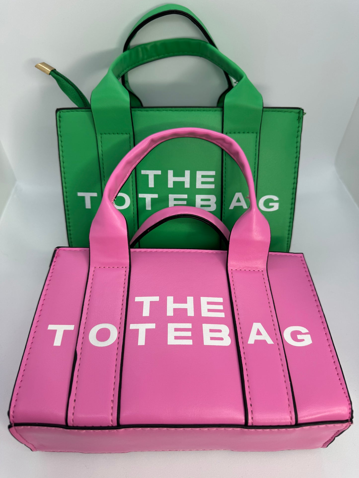 Green mini tote crossbody bag – casual shoulder handbag