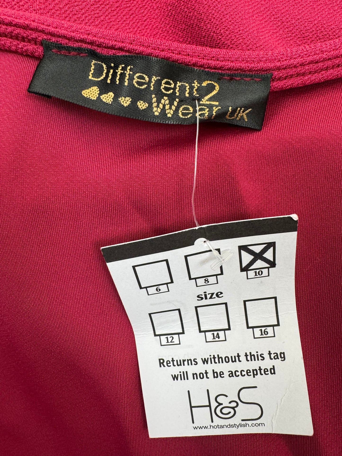 Women’s Burgundy Jumpsuit – Size 10 (Small Fit) – Short Sleeve, Tie Waist, UK Made