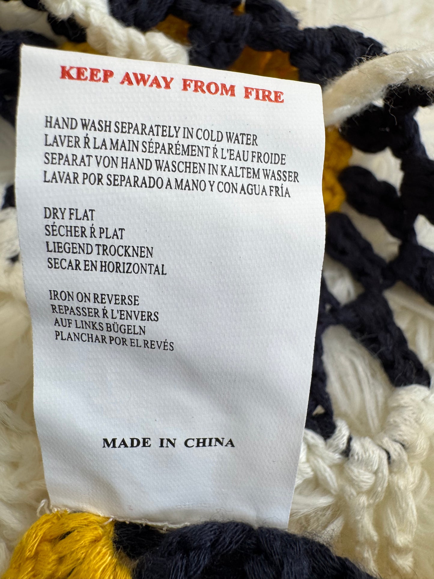 Women’s Crochet Tunic Dress – Multicolour Floral Open Knit Boho Layering (UK 10)