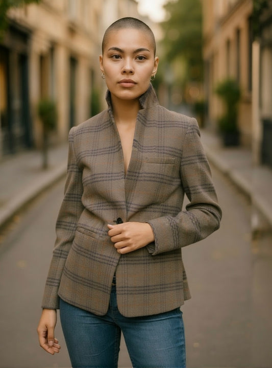 Women’s Checked Blazer – Next Tailoring UK Size 10 Smart Casual