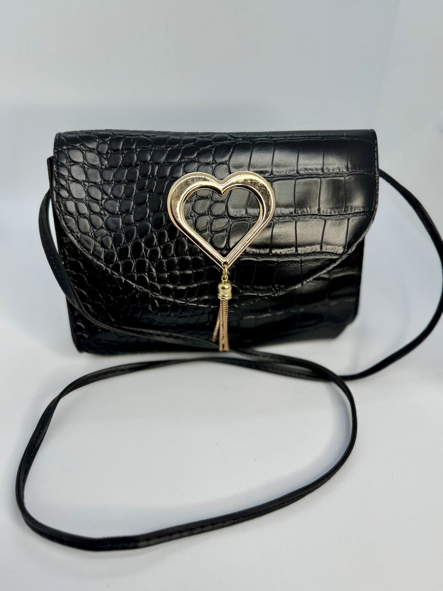 Mini crossbody shoulder bag – black or mustard yellow