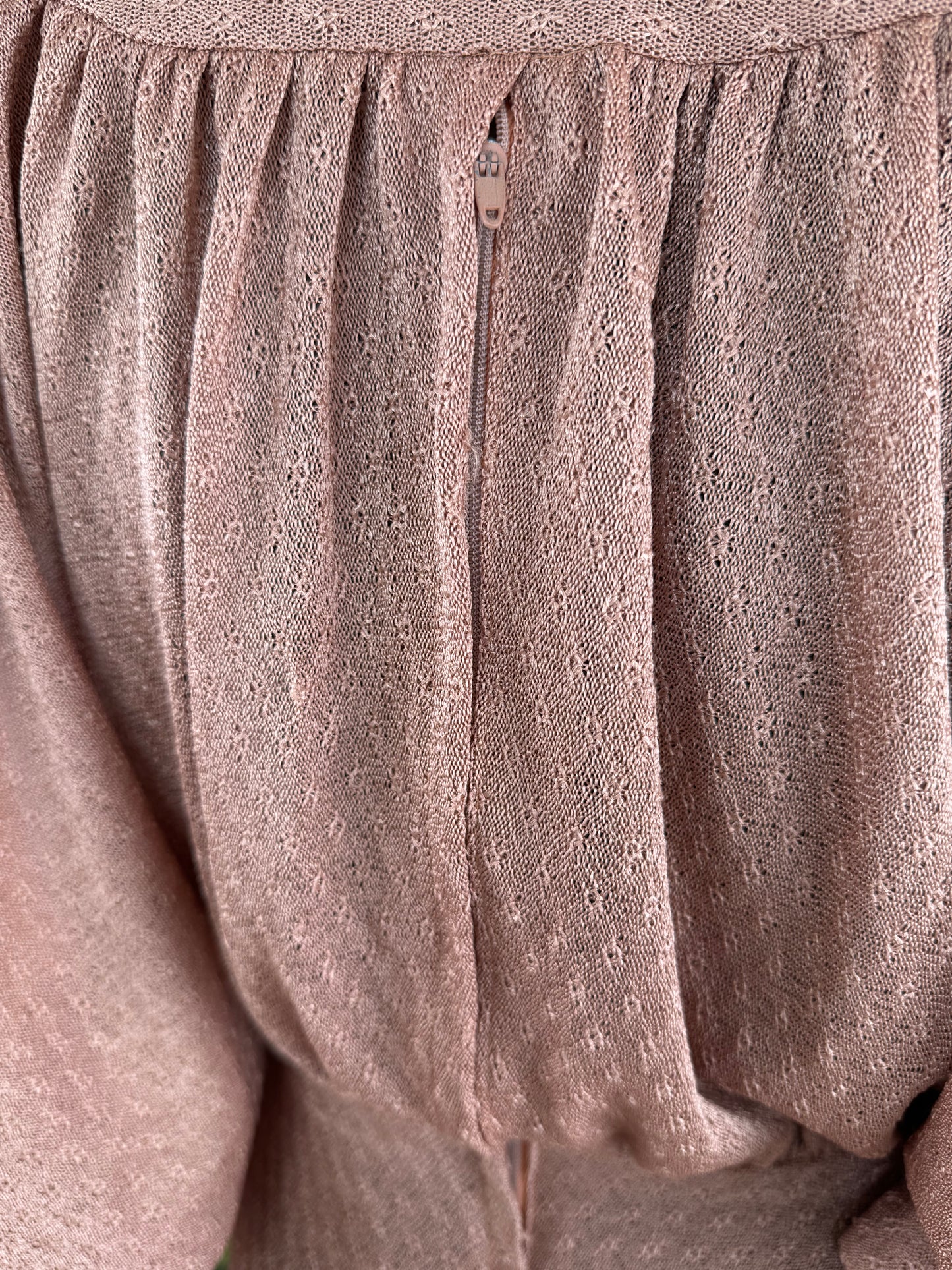 Women’s Vintage Dress Peekaboo Balloon Sleeve – Size 8 UK