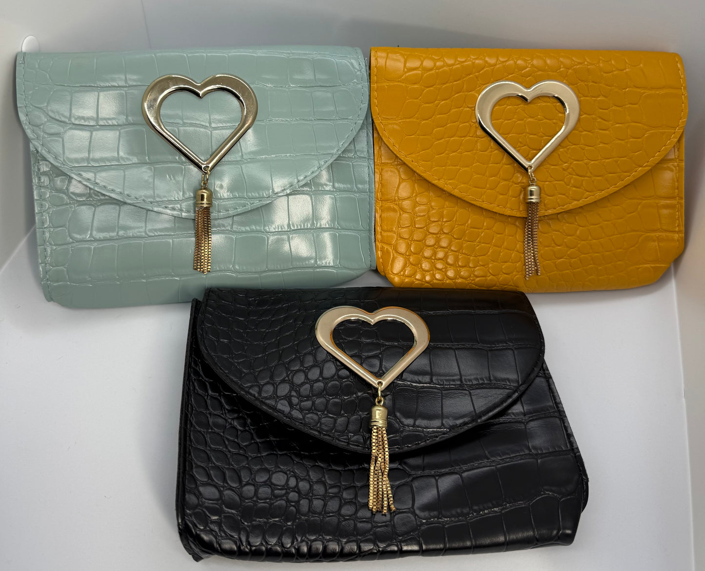 Mini crossbody shoulder bag – black or mustard yellow