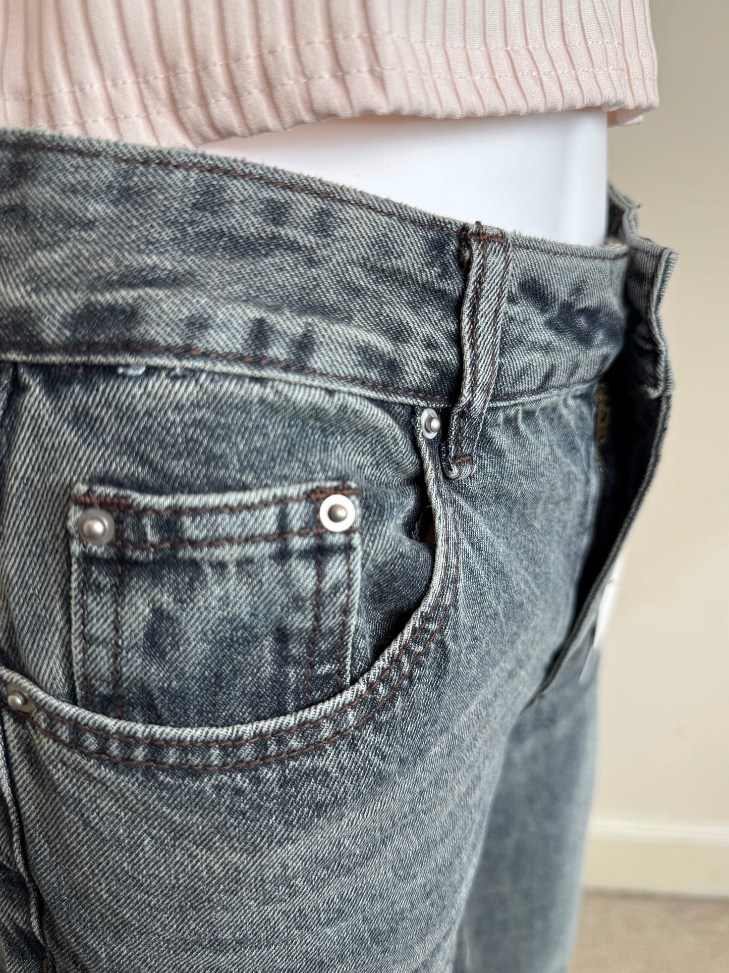 Women’s High Waist Straight Leg Jeans – Size M / UK 10