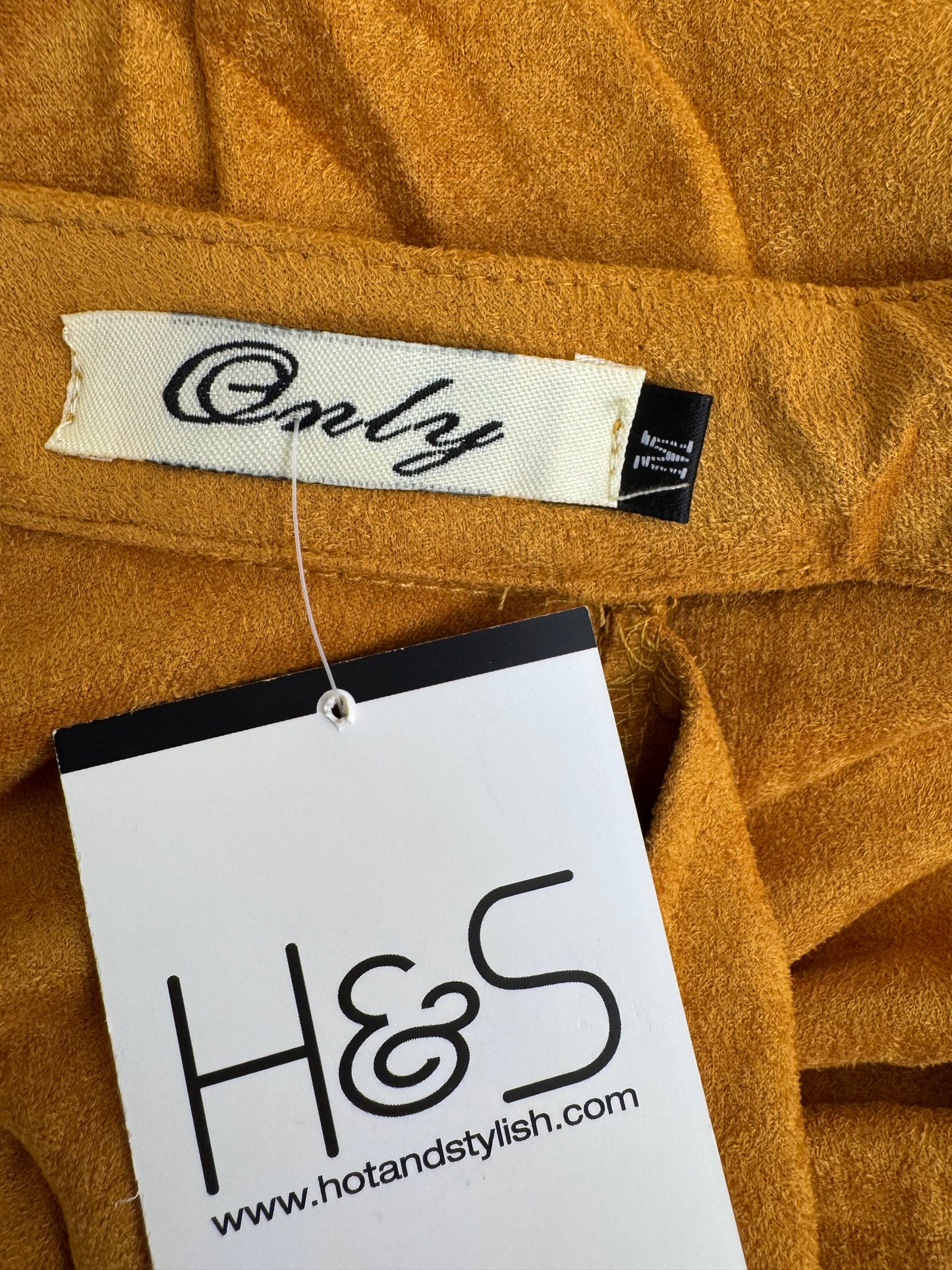 Women’s Mini Dress UK 10 – Yellow Suede Look with Choker Neck