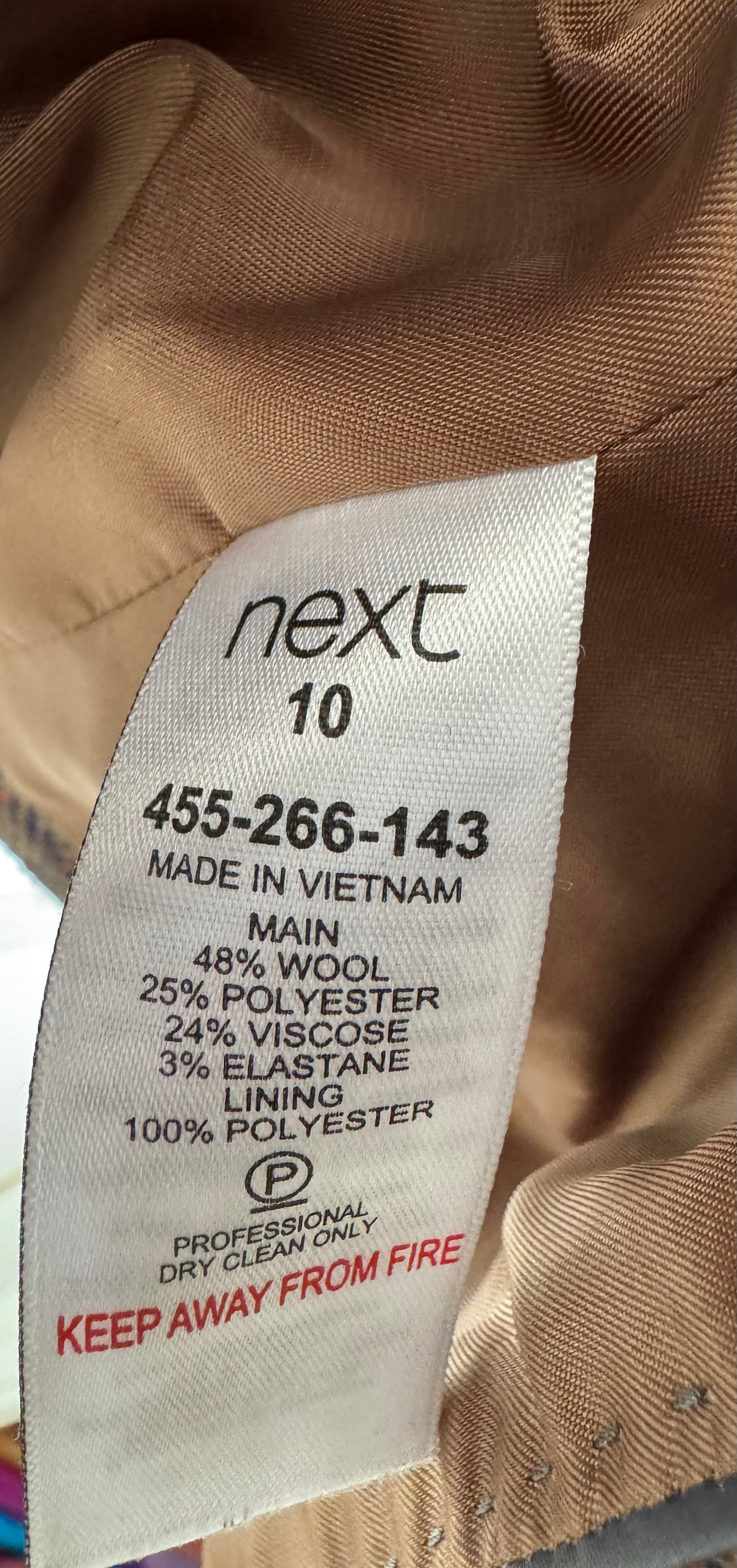 Women’s Checked Blazer – Next Tailoring UK Size 10 Smart Casual