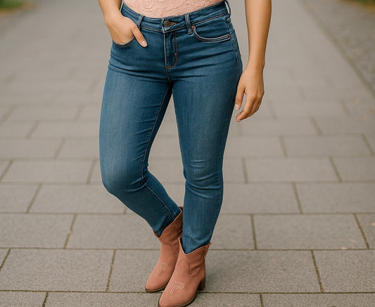 Women’s Light Blue Jeans Mid Rise Patrizia pepe – UK Size10 (29)