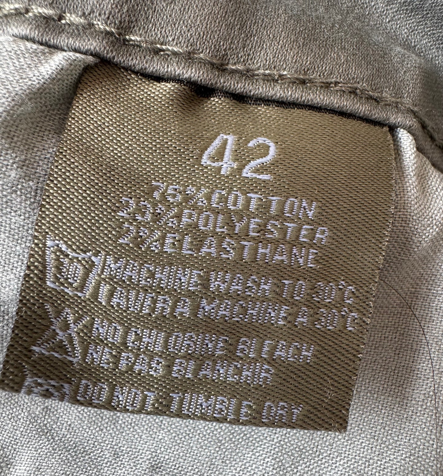 Women’s Straight Leg Trousers with Quilted Knee Patches Green– Size UK 14 (EU 42)