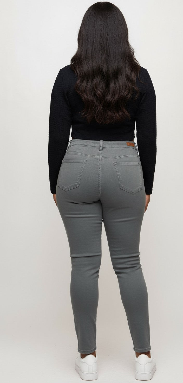 Women’s Straight Leg Trousers with Quilted Knee Patches Green– Size UK 14 (EU 42)