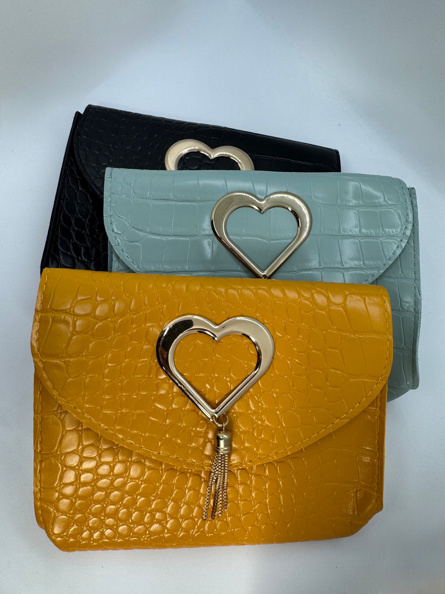 Mini crossbody shoulder bag – black or mustard yellow
