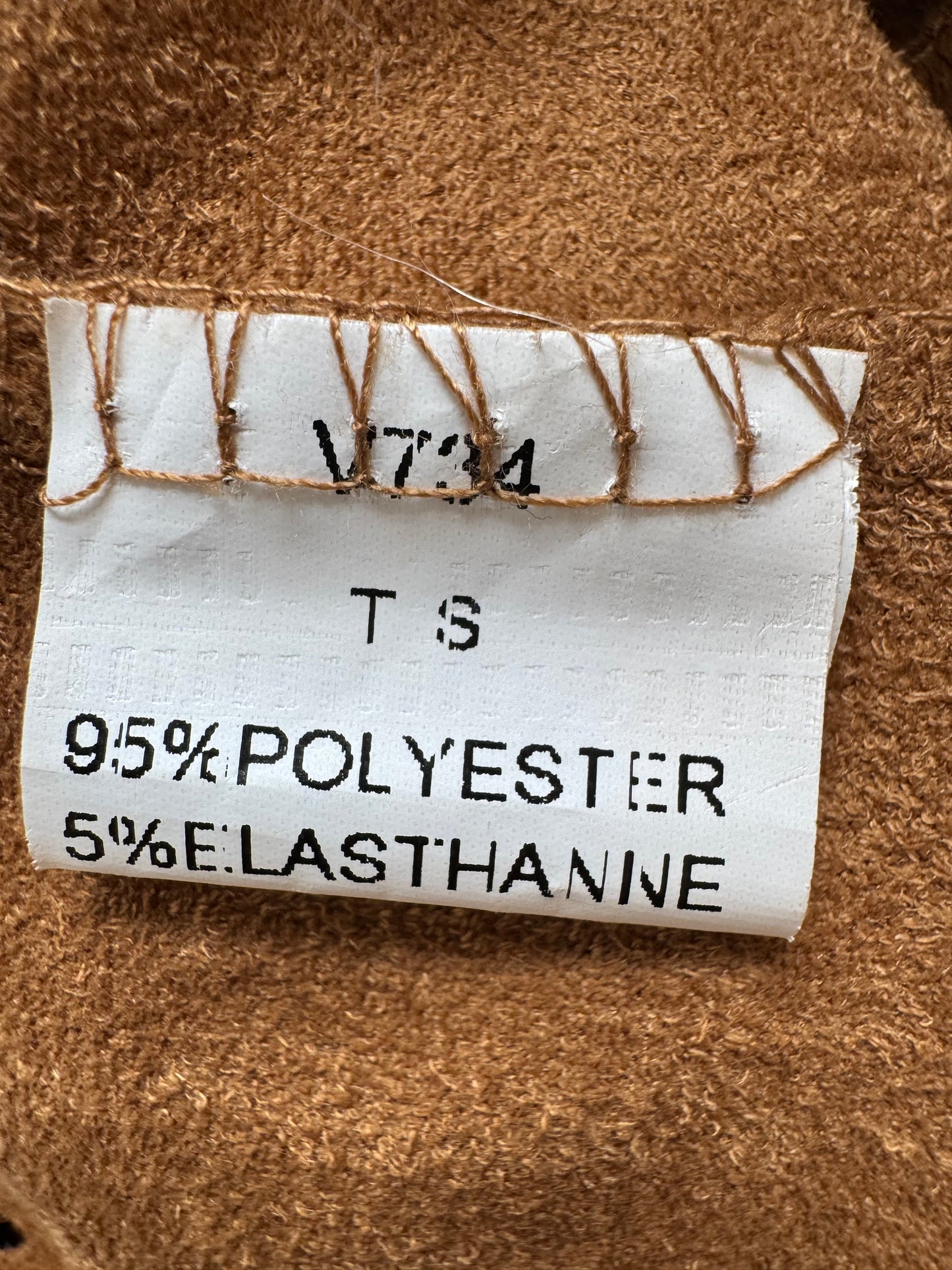 Women's Brown Suede Look Mini Dress – Laser Cut Long Sleeve Bodycon, Size S UK 8