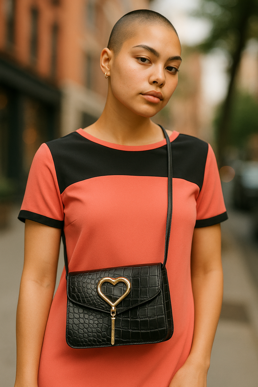 Mini crossbody shoulder bag – black or mustard yellow