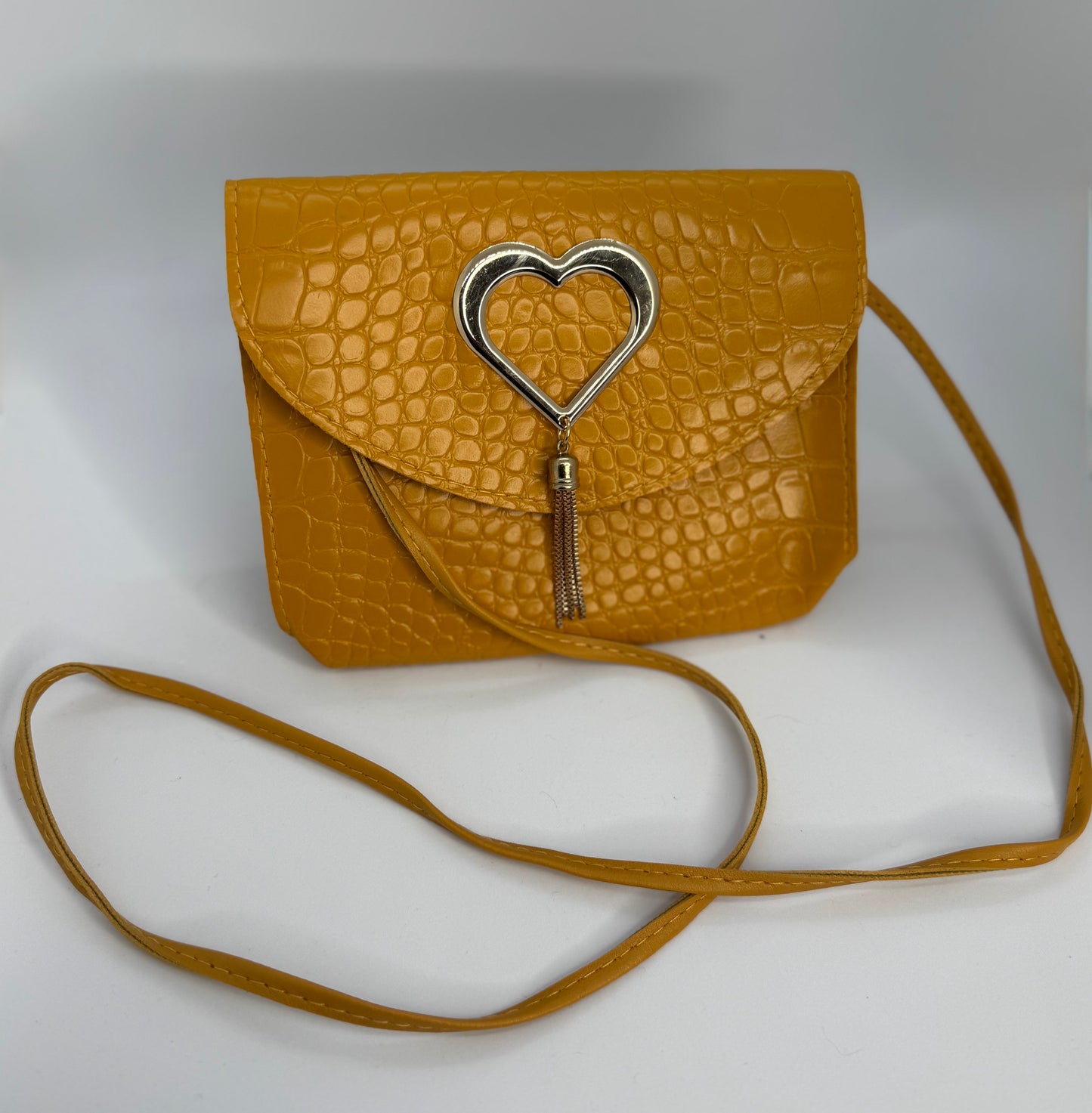 Mini crossbody shoulder bag – black or mustard yellow