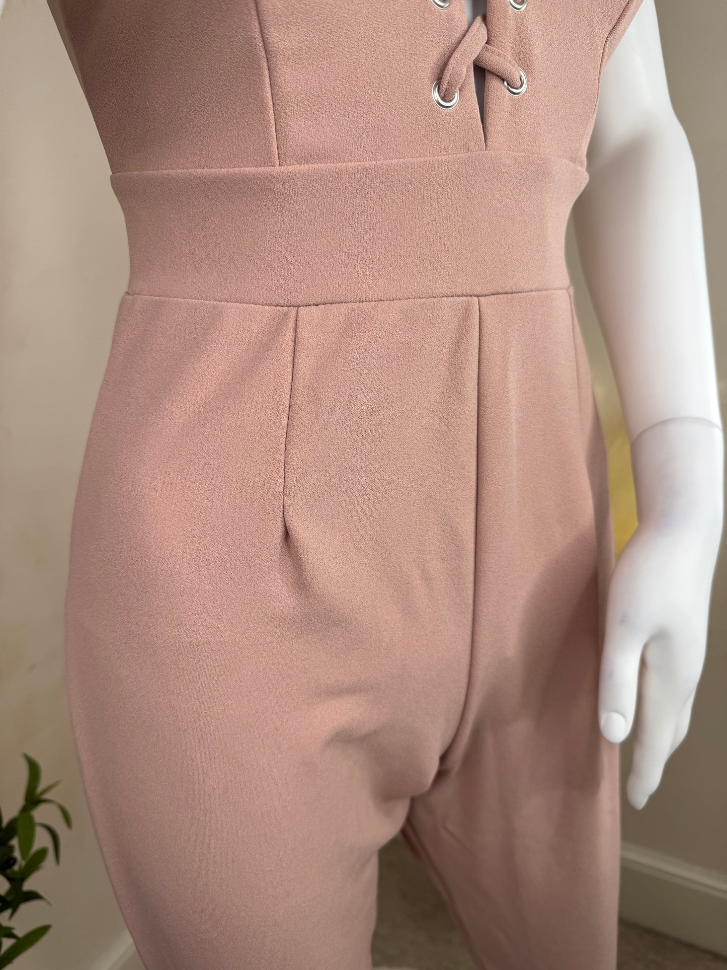 Women’s  Halter Jumpsuit – Lace Front Detail – Size 10 (Small Fit)