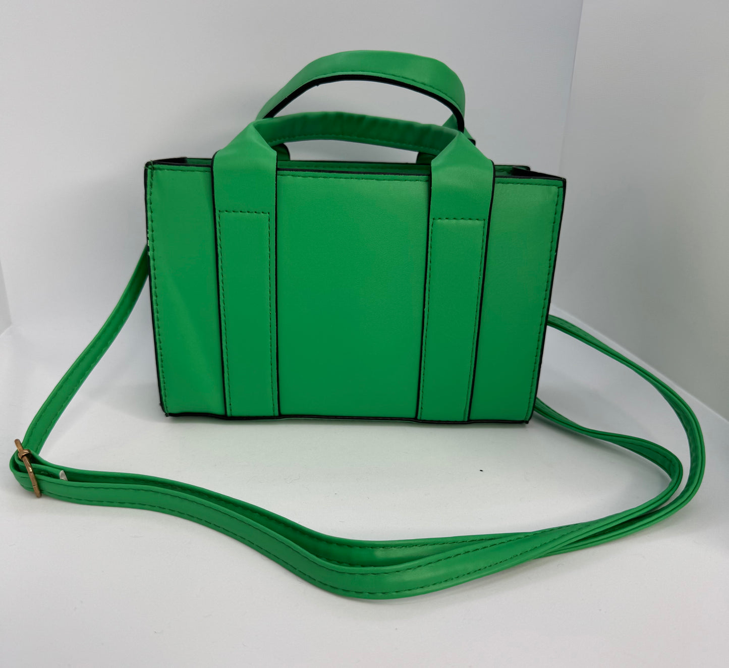 Green mini tote crossbody bag – casual shoulder handbag