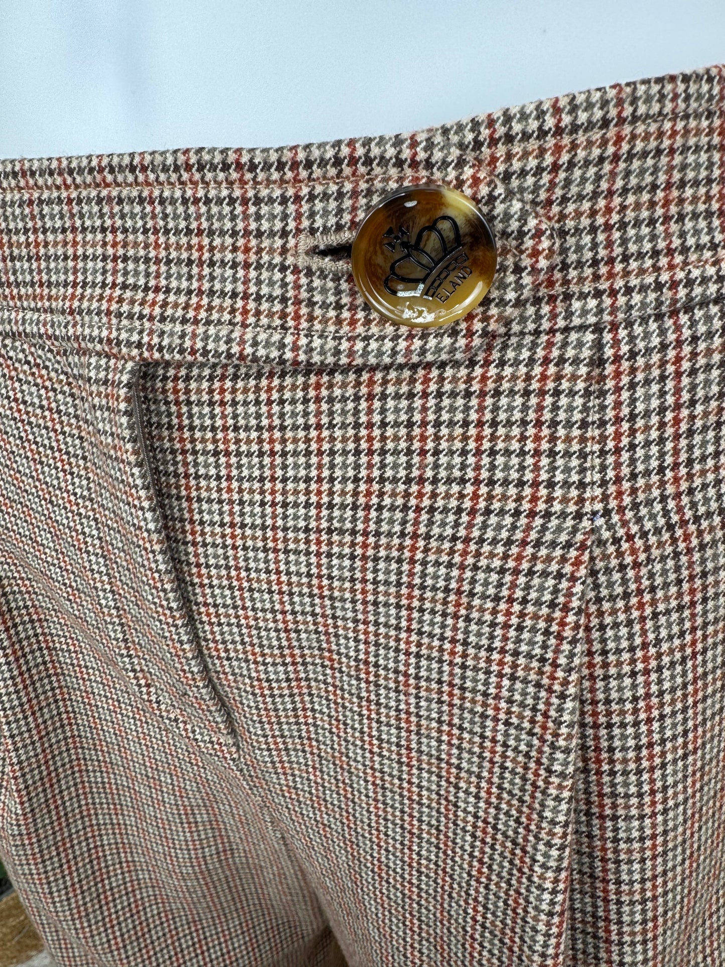 Women’s Checked Tailored Trouser Suit – Blazer & Trousers Set (UK Size 10)