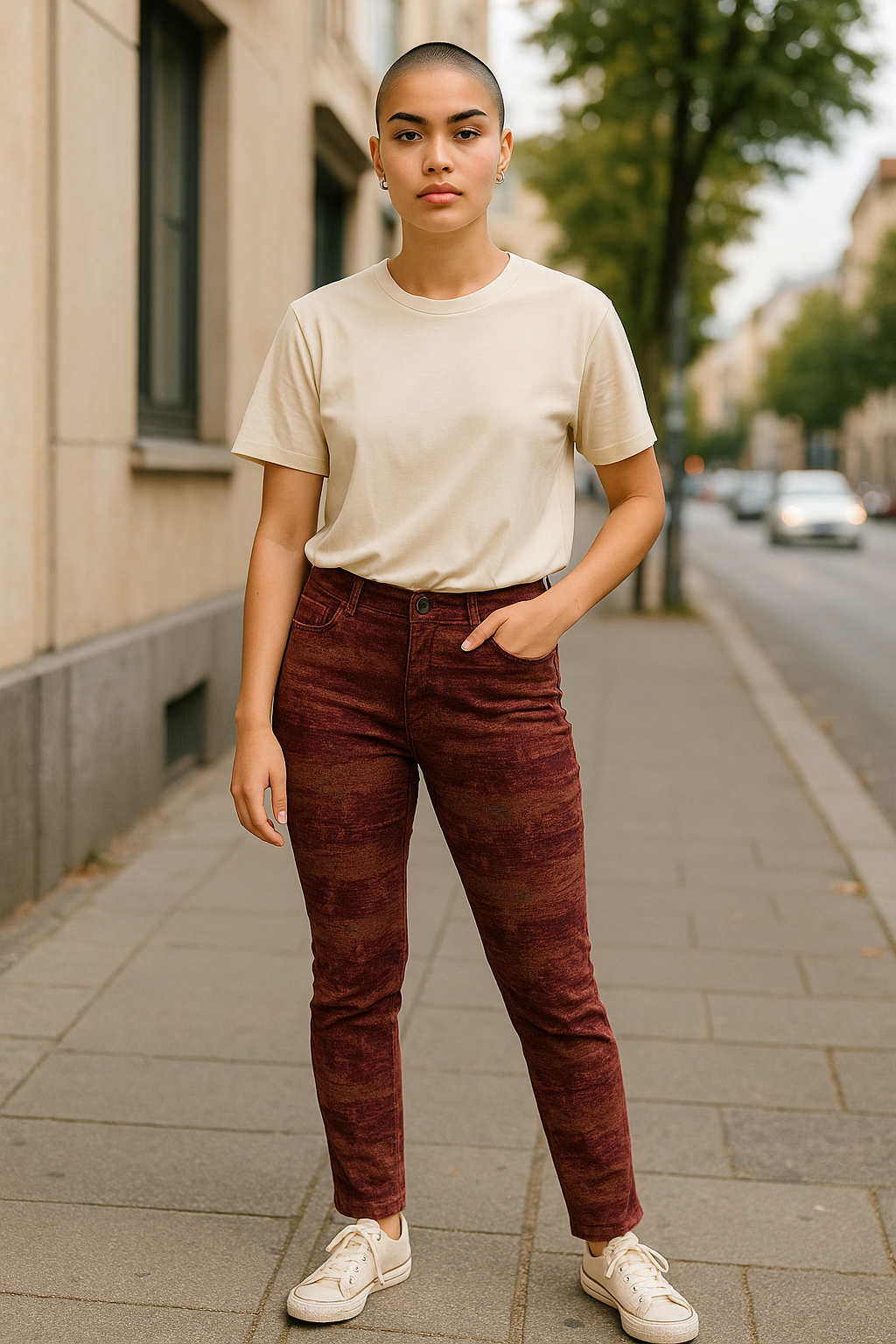 Women’s Skinny Jeans UK 8 W26 L32 – Multicolour Print Stretch Denim Trousers Maison Scotch