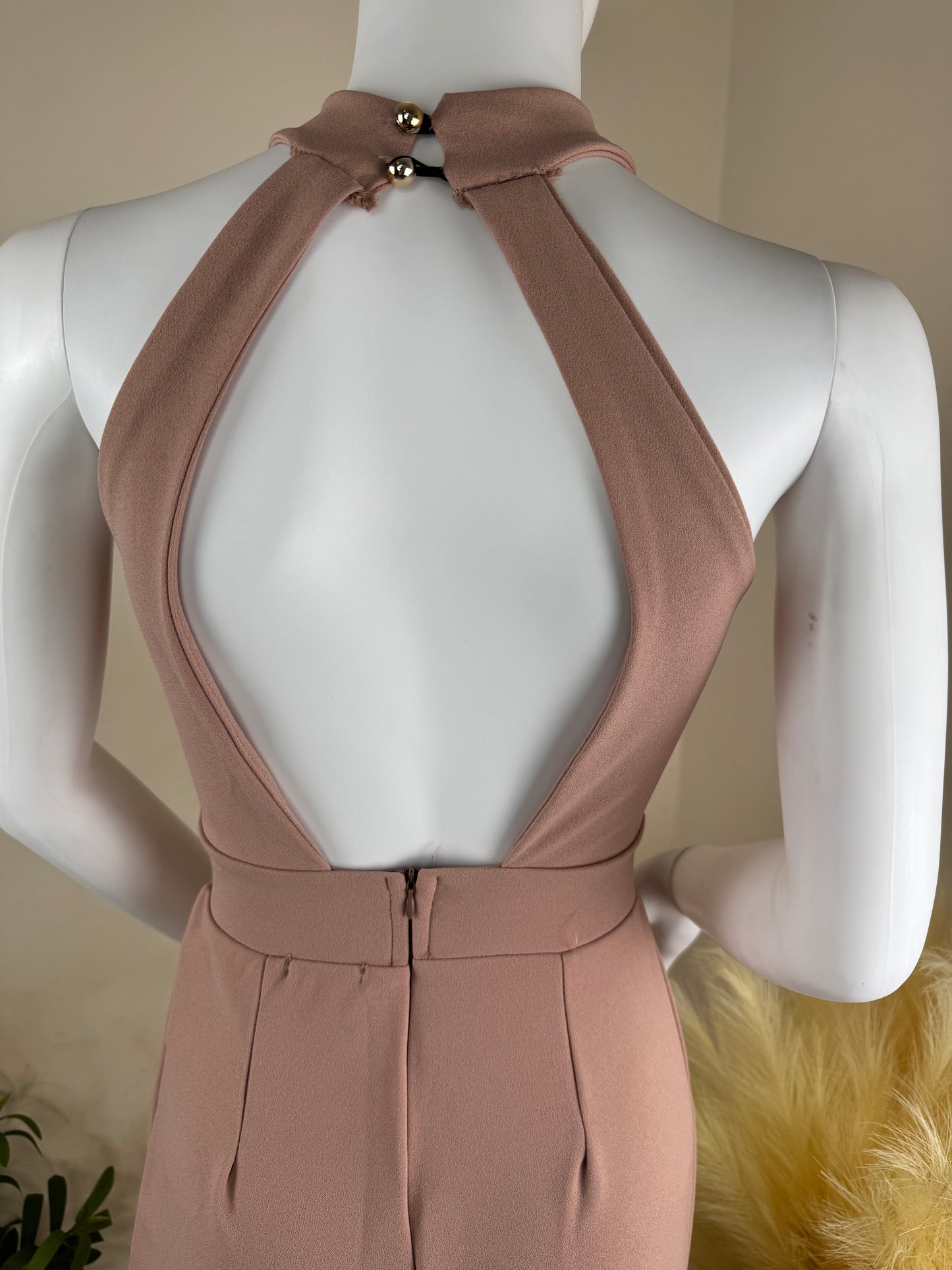 Women’s  Halter Jumpsuit – Lace Front Detail – Size 10 (Small Fit)
