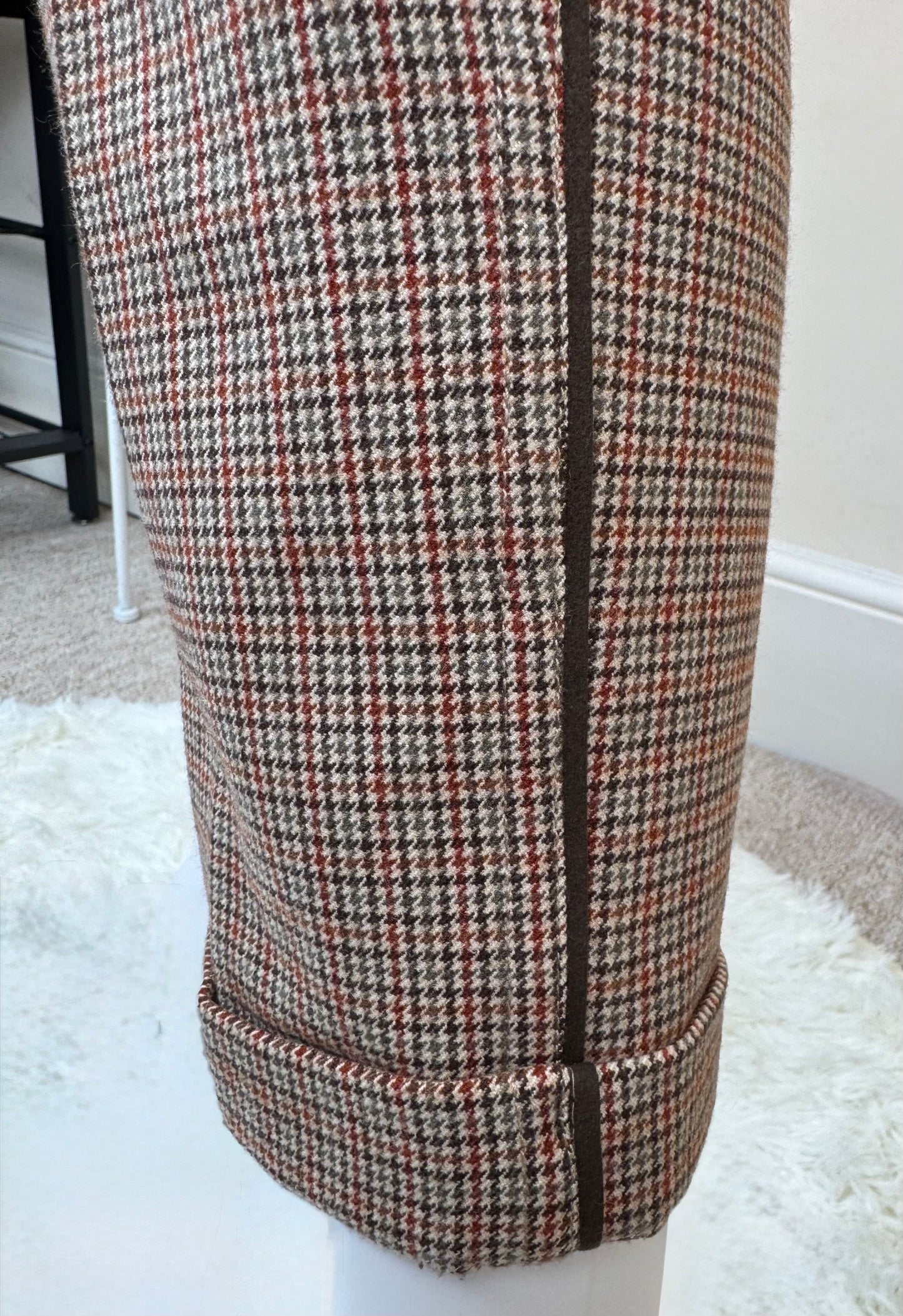 Women’s Checked Tailored Trouser Suit – Blazer & Trousers Set (UK Size 10)