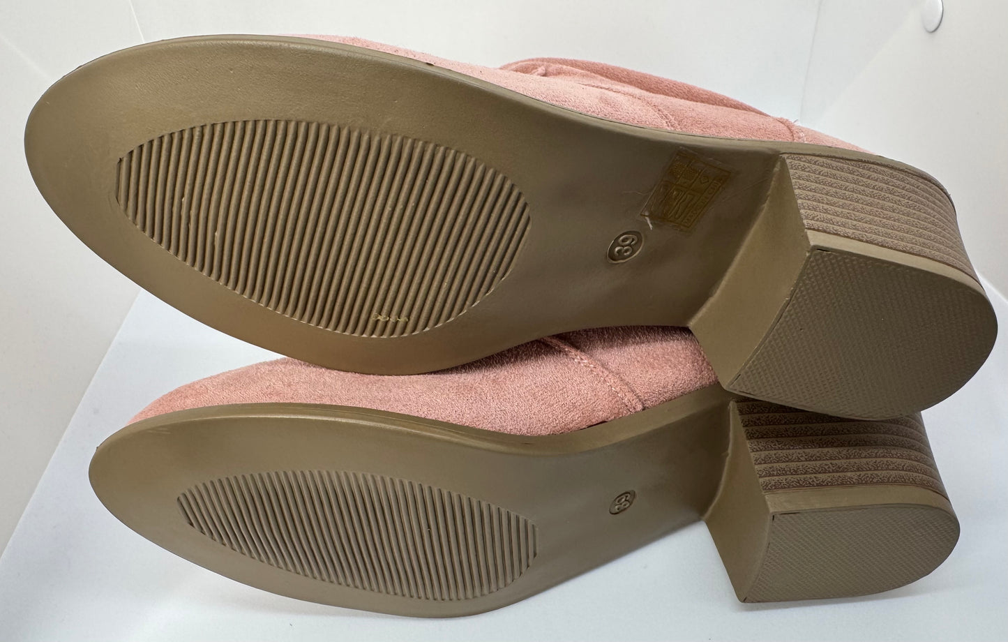 Women’s Pink Suede Cowboy Boots – UK Size 6