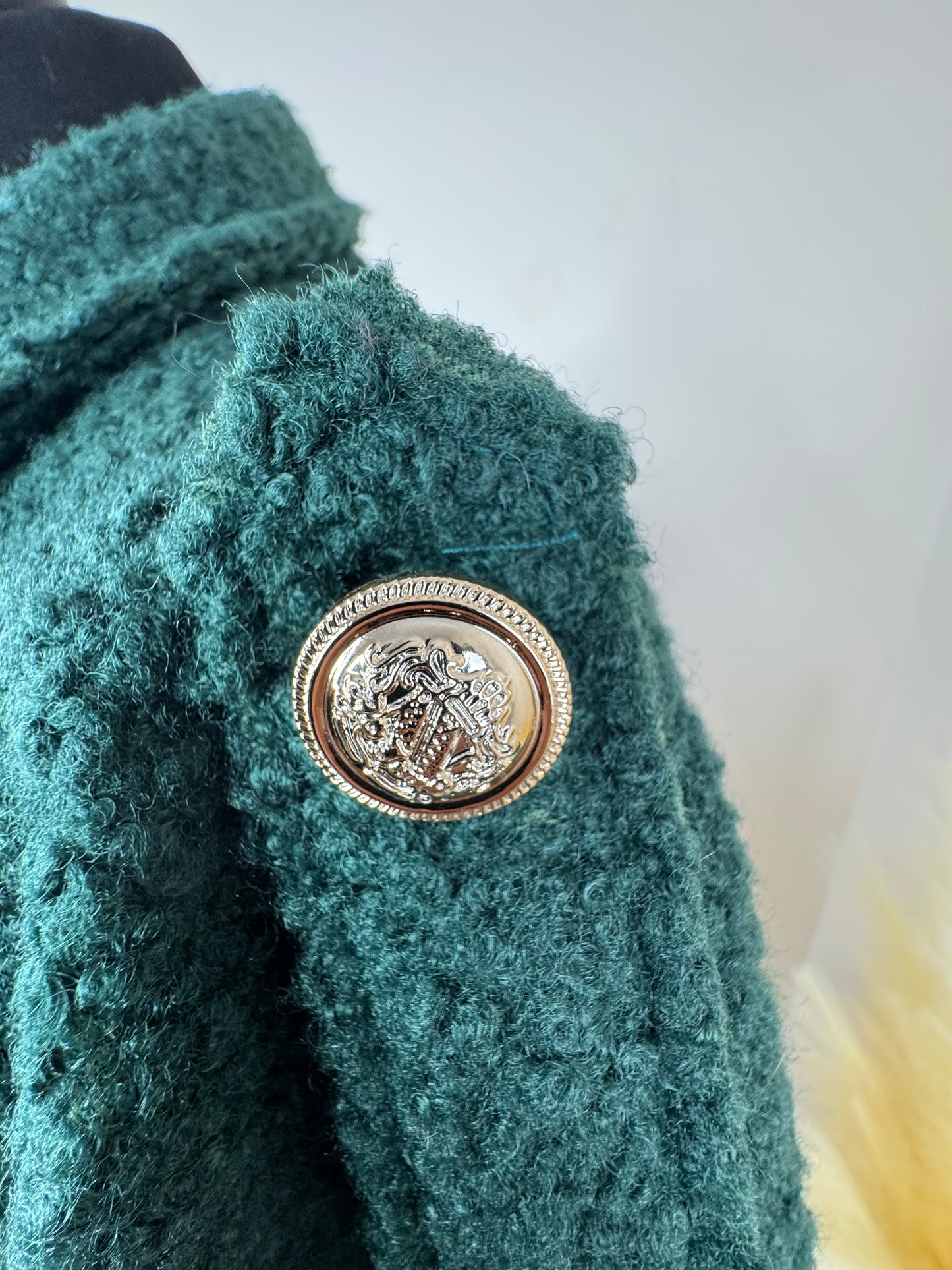 Women’s Green Belted Poncho Coat – Misumi Made in Italy (Fits UK 12–16)