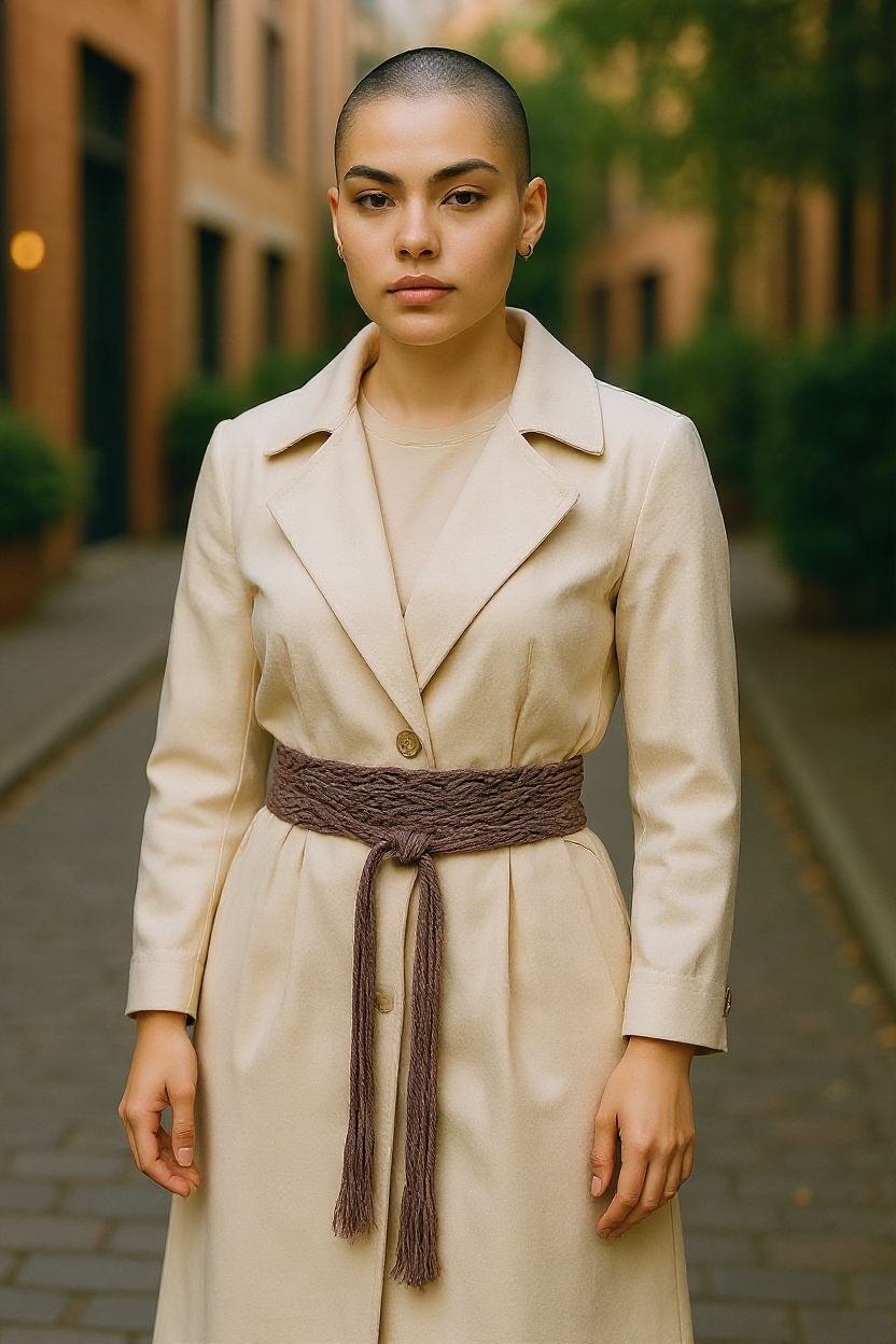 Women’s Brown Waist Belt – One Size Adjustable Rope Wrap Tie